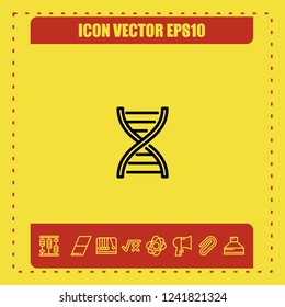 dna strand icon vector