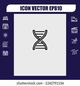 dna strand icon vector