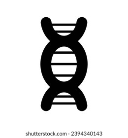 Icono de cadena de ADN con ilustración de material vectorial de fondo blanco