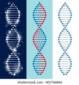 DNA strand illustration, seamless repeating