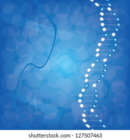 DNA strand illustration whit stripes.vector