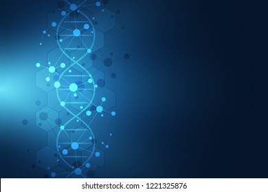 Dna Strand Molecular Structure Genetic Engineering Stock Vector 