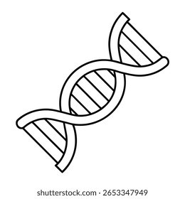 dna strand on white background 