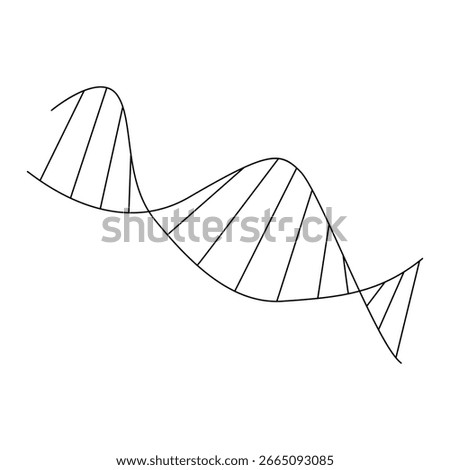 dna strand outline icon. Linear vector from education concept. Thin line dna strand icon isolated on white background