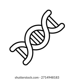 Ilustración vectorial De Icono De Contorno De Cadena De Adn