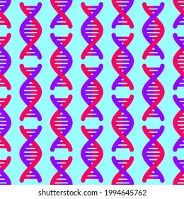 DNA strand pattern seamless. Deoxyribonucleic Acid Molecule background. Genetic chromosome spiral texture