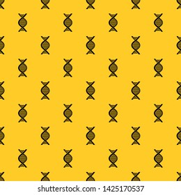 DNA strand pattern seamless vector repeat geometric yellow for any design