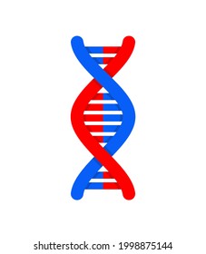 DNA strand sign. Deoxyribonucleic Acid Molecule. Genetic chromosome spiral