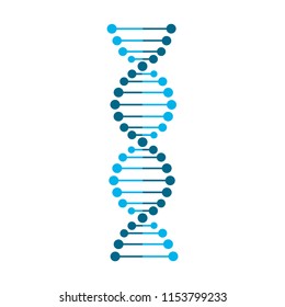 DNA strand symbol. Isolated on white background