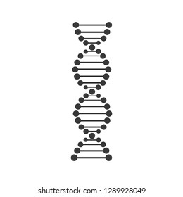 DNA strand symbol. Isolated on white background.