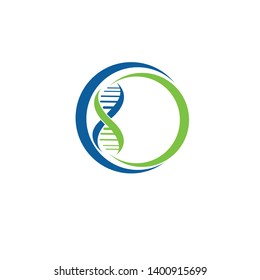 DNA strand symbol. Isolated on white background