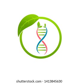 DNA strand symbol. Isolated on white background