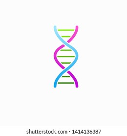 DNA strand symbol. Isolated on white background