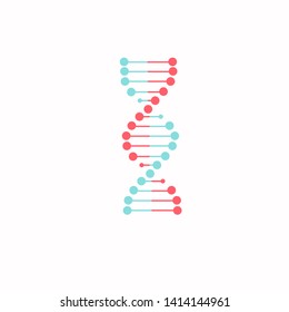 DNA strand symbol. Isolated on white background