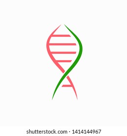 Dna Strand Symbol Isolated On White Stock Vector (Royalty Free ...