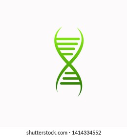 DNA strand symbol. Isolated on white background