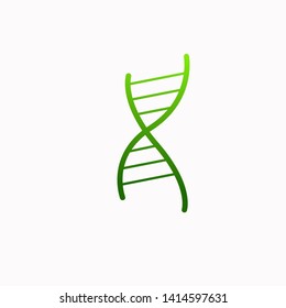 DNA strand symbol. Isolated on white background