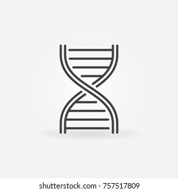 DNA strand vector outline icon or design element