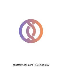 DNA strand within a circle logo template