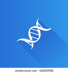 DNA strands icon in Metro user interface color style. Science biology chromosome