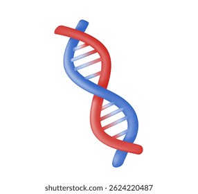 DNA string icon. DNA strand double helix spiral, vector illustration in 3D style. RNA, Life gene, chromosome elements logo Medic atom cell. Medical concept of biochemistry. Nucleic structure. bio code