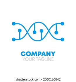 DNA Structule Logo Design Icon