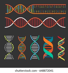 DNA structure background and icon