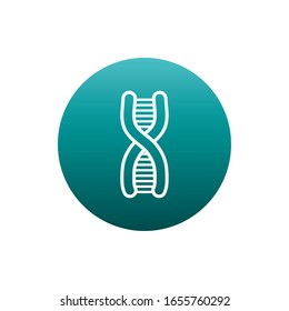 Farbverlauf-Stil-Design der DNA-Struktur Symbol-Design, Chromosom-Wissenschaftsmolekül genetische Zellmedizin Medizin und Forschung Thema Vektorillustration Illustration