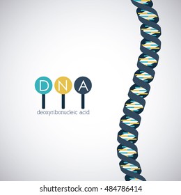 Dna structure chromosome icon. Science molecule genetic and biology theme. Isolated design. Vector illustration