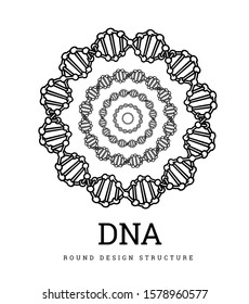DNA structure. Deoxyribonucleic acid. Vector chemistry illustration on white background