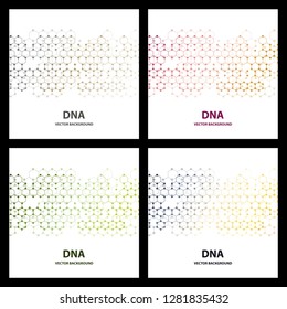 DNA structure double helix on white background. Nucleotide, Phosphate, Sugar, and bases. education vector info graphic.Adenine, Thymine, Guanine, Cytosine.