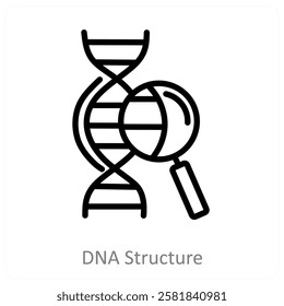 DNA Structure and genetic icon concept