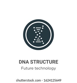 Dna structure glyph icon vector on white background. Flat vector dna structure icon symbol sign from modern future technology collection for mobile concept and web apps design.