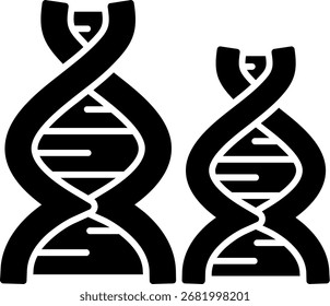 Design do ícone de estilo de glifos da estrutura do DNA