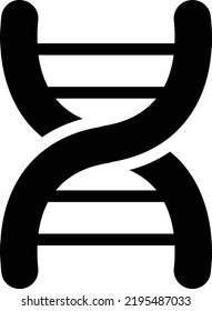 DNA Structure Icon With Glyph Style, Science Sign And Symbol Isolated On White Background