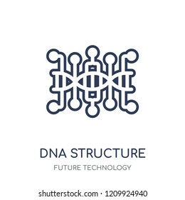 Dna structure icon. Dna structure linear symbol design from Future technology collection.