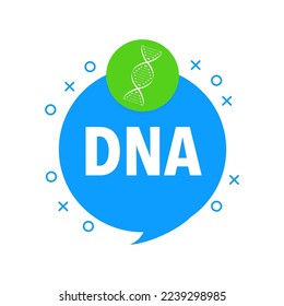 DNA structure Icon set. Structure molecule and cell, chromosome. Genetic engineering. Vector stock illustration