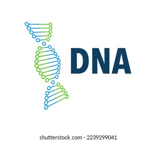 DNA structure Icon set. Structure molecule and cell, chromosome. Genetic engineering. Vector stock illustration