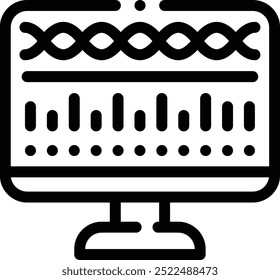dna structure icon. Thin Linear Style Design Isolated On White Background