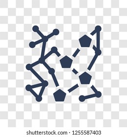 Icono de estructura del nodo. Concepto del logo de la estructura del Adn moderno sobre fondo transparente de la colección de Inteligencia Artificial