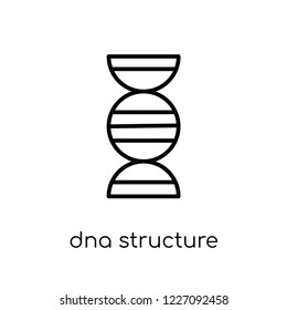 dna structure icon. Trendy modern flat linear vector dna structure icon on white background from thin line Artificial Intelligence, Future Technology collection, outline vector illustration