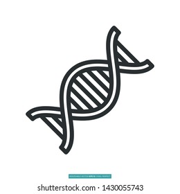 Dna Structure Icon Vector Illustration Logo Template