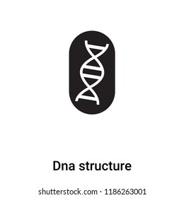 Dna structure icon vector isolated on white background, logo concept of Dna structure sign on transparent background, filled black symbol