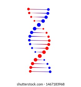 DNA structure icon. Vector molecule