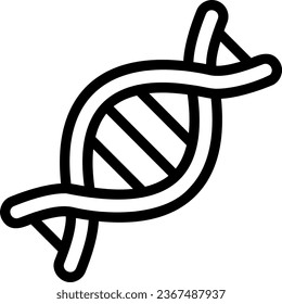 dna structure line icon illustration vector