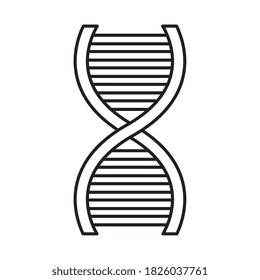 Dna structure line style icon design, Chromosome science molecule genetic biology medical cell medicine and research theme Vector illustration