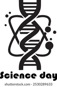 Logotipo da estrutura do DNA no dia da ciência