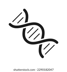 DNA structure logotype. Vector pictogram.