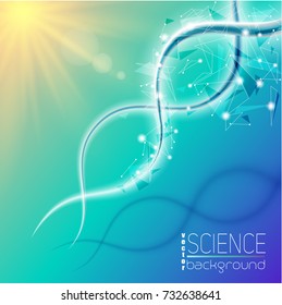 DNA structure molecule, hemical medical science vector illustration. Science background.
