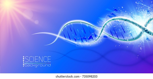 DNA structure molecule, hemical medical science vector illustration. Science background.